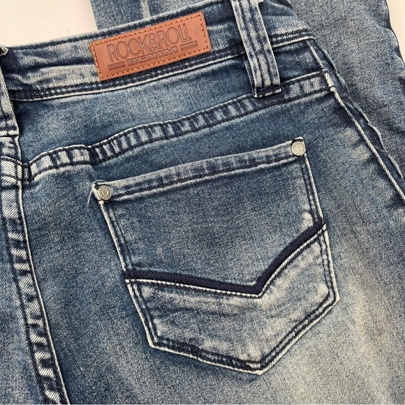 Rock & Roll Cowgirl Jeans Womens Size 30x34 Bootcut Stretch Denim Braided Y2K - Picture 8 of 16